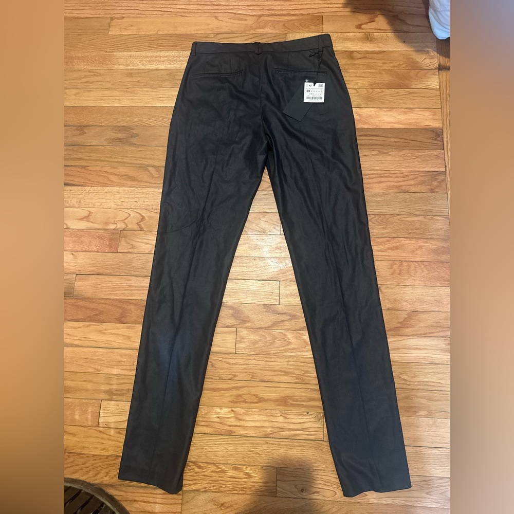 NWT Zara Man Comfort Slim Fit Dark Gray Dress Pants Trousers Slacks US Size 30 - Picture 4 of 9